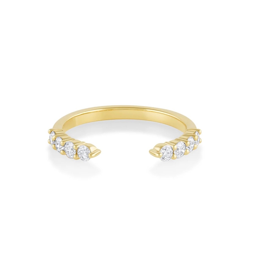 Marrow Fine White Diamond Cosmic Light Open Shank Band